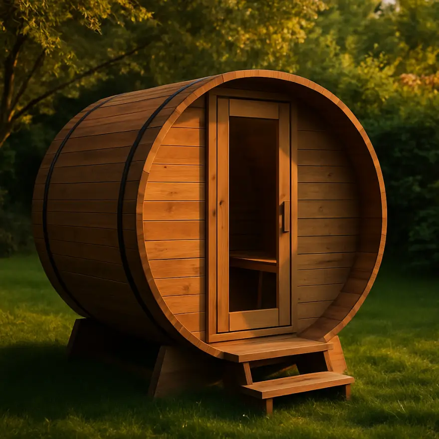 Sauna beczkowa Beczka 180 – model kompaktowy dla 2-3 osób